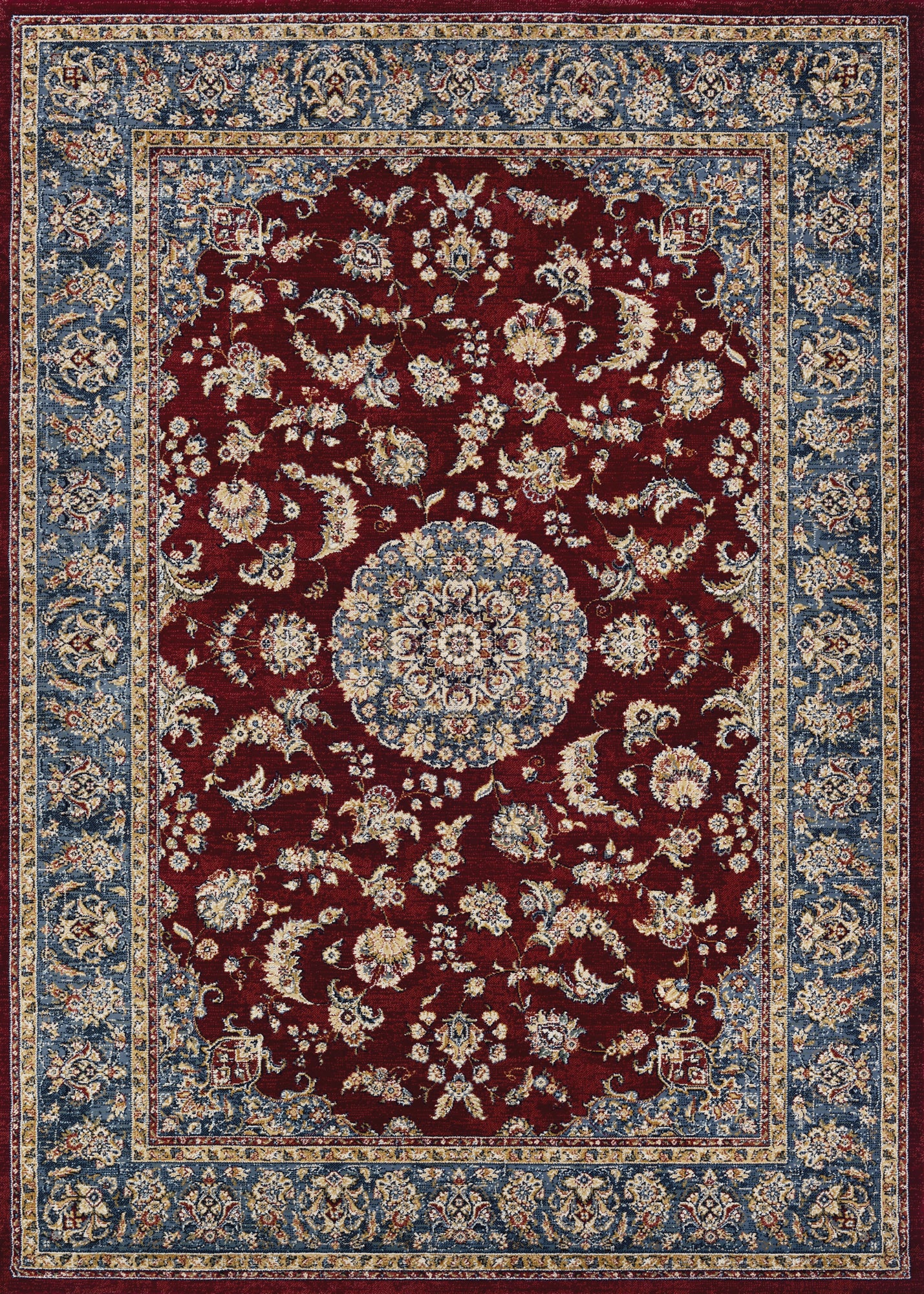 Couristan Monarch Medallion Bordeaux-Slate Rug 7'10" x 11'2"