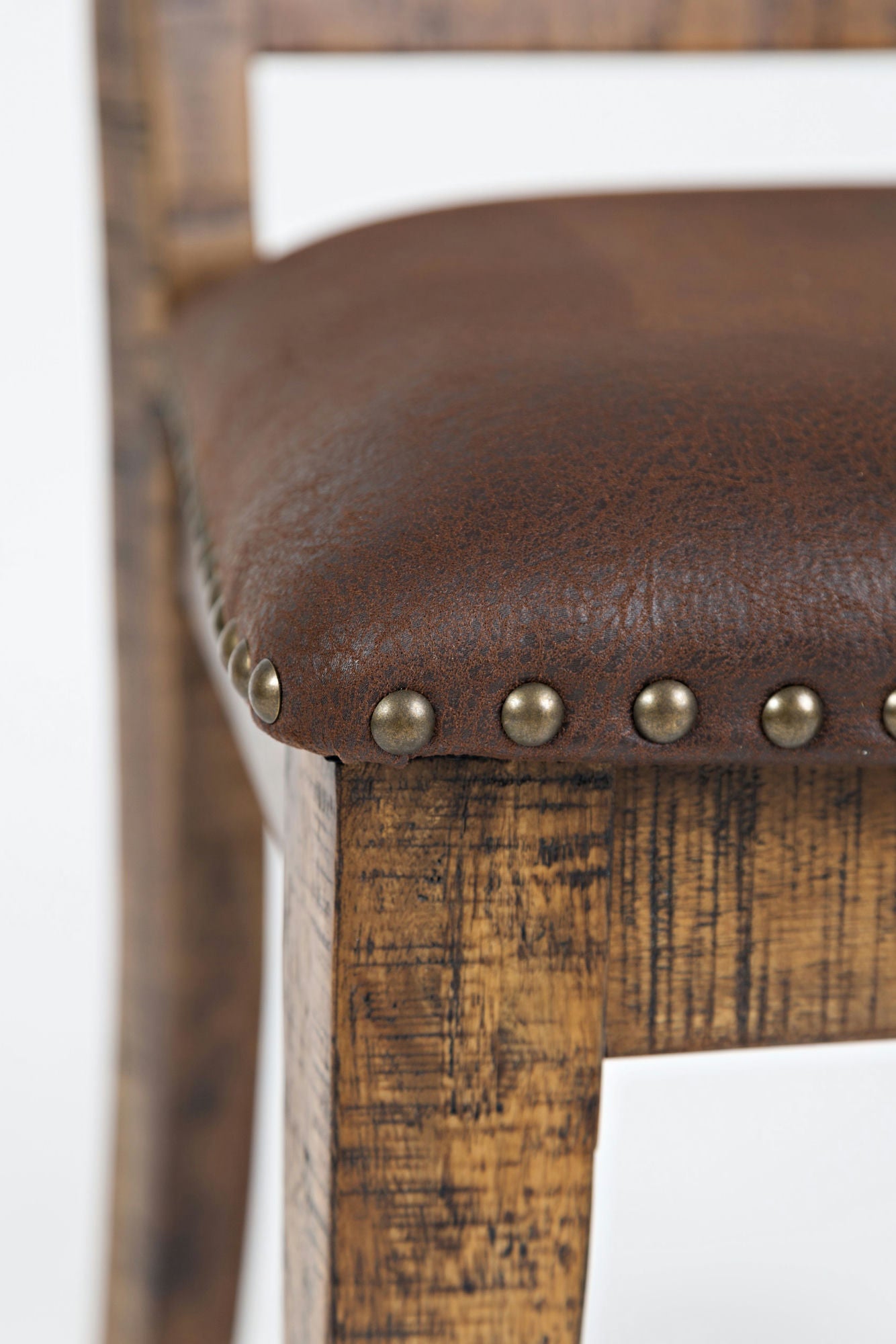 Cannon Valley Rustic Industrial Brown 82" Table + 4 Slat Dining Chairs + Bench