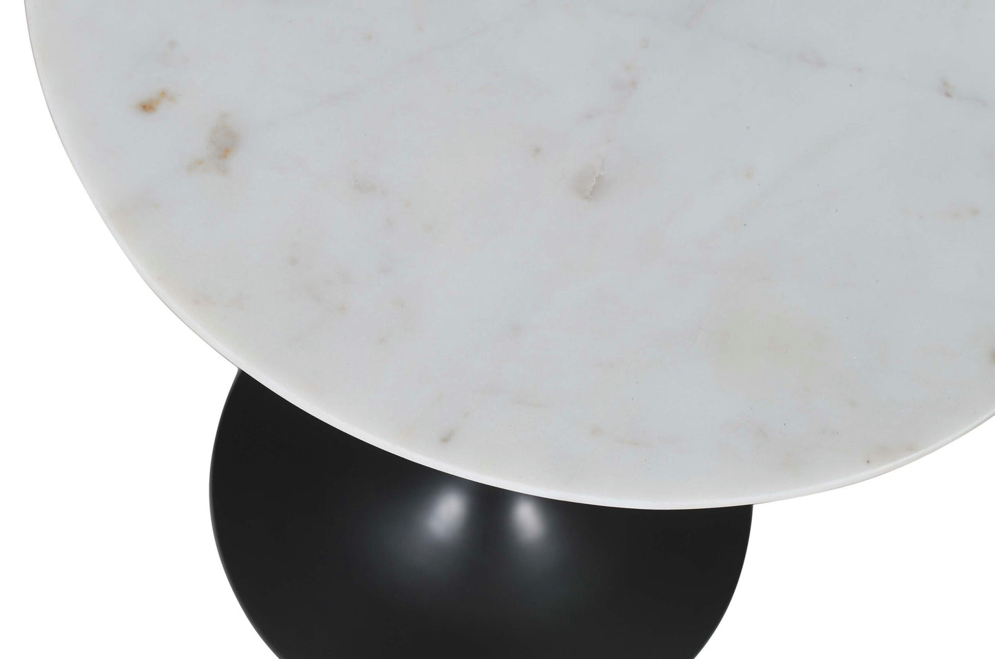 Camille Solid Marble and Iron Accent Tables (Set of 2) - White and Gunmetal