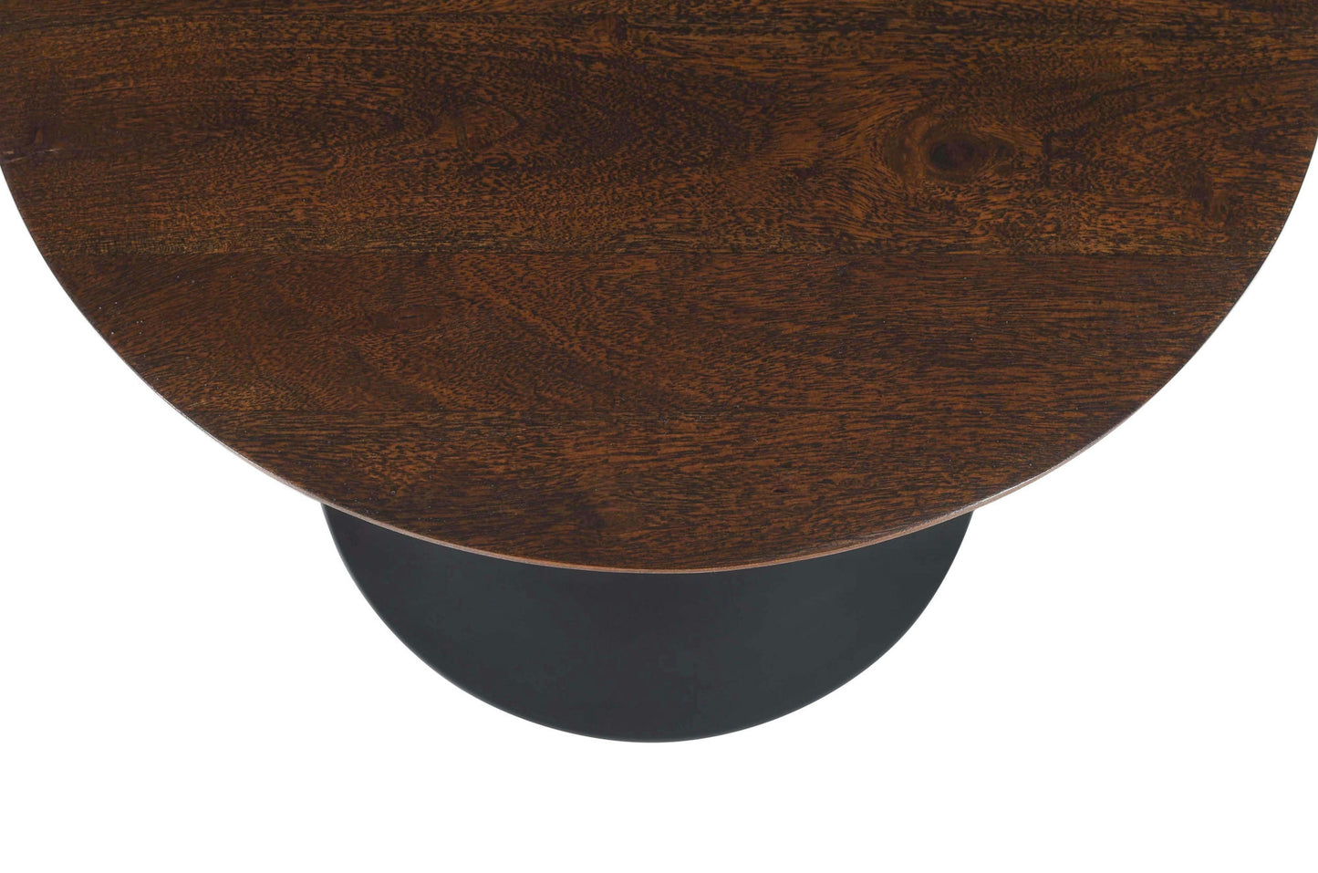 Remy Solid Wood and Iron Modern Pedestal Accent Tables (Set of 2) - Gunmetal