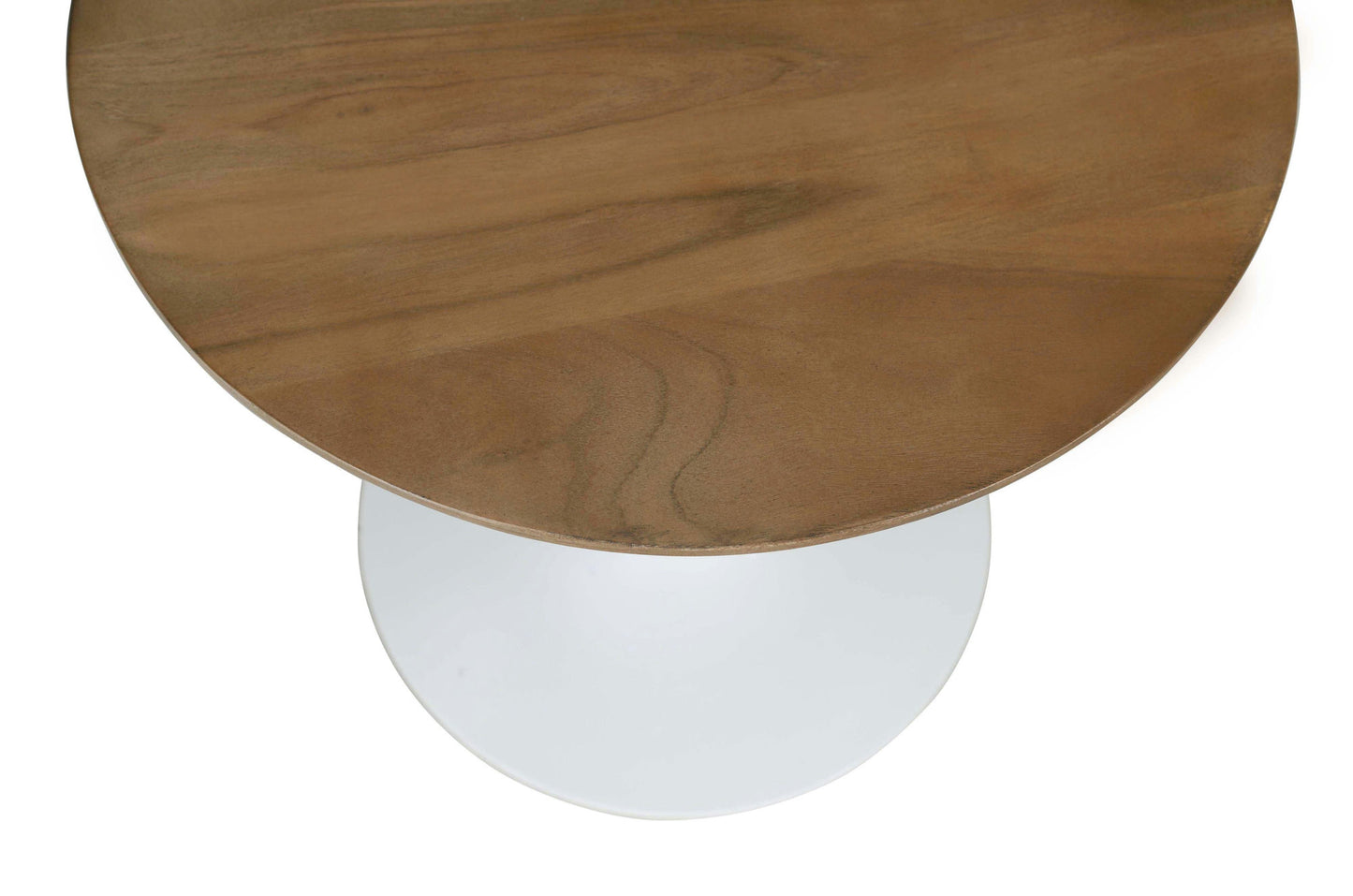 Remy Solid Wood and Iron Modern Pedestal Accent Tables (Set of 2) - White