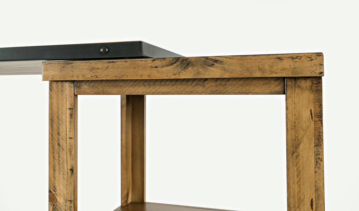 Telluride Rustic Distressed Pine Two Pier and Bridge Set