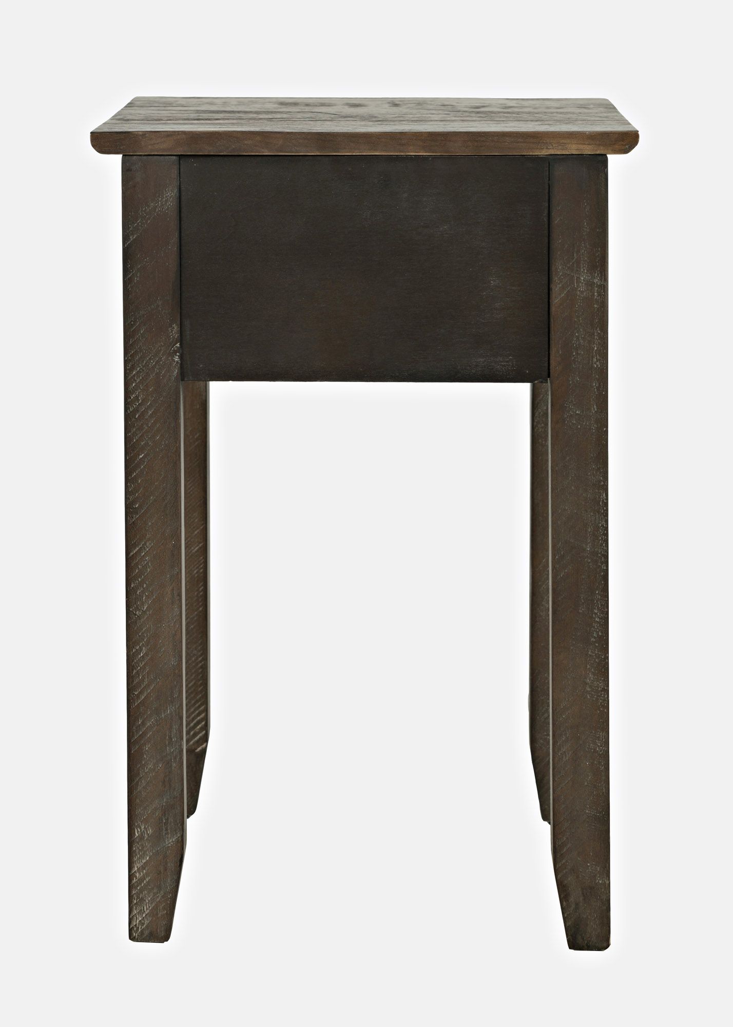 Devon Farmhouse Distressed Pine End Table - Barnwood Brown