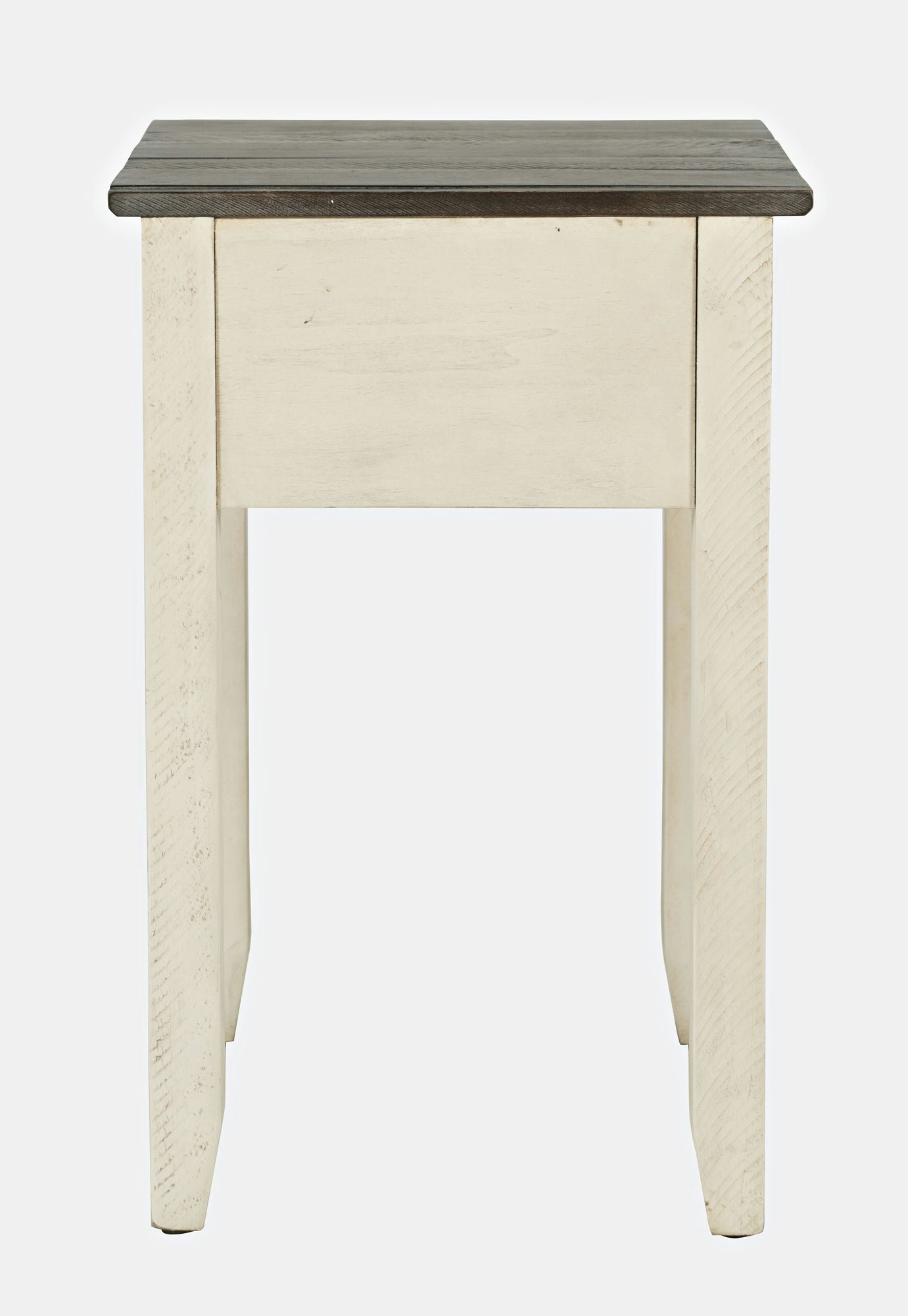 Devon Farmhouse Distressed Pine End Table - Antique White