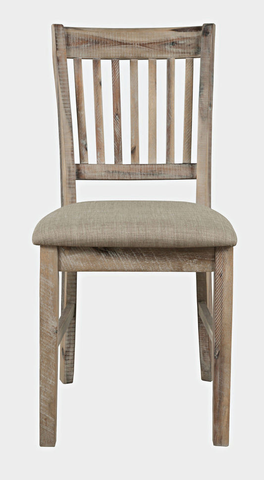 Rustic Shores Coastal Style Upholstered Desk Chair - Grey Wash