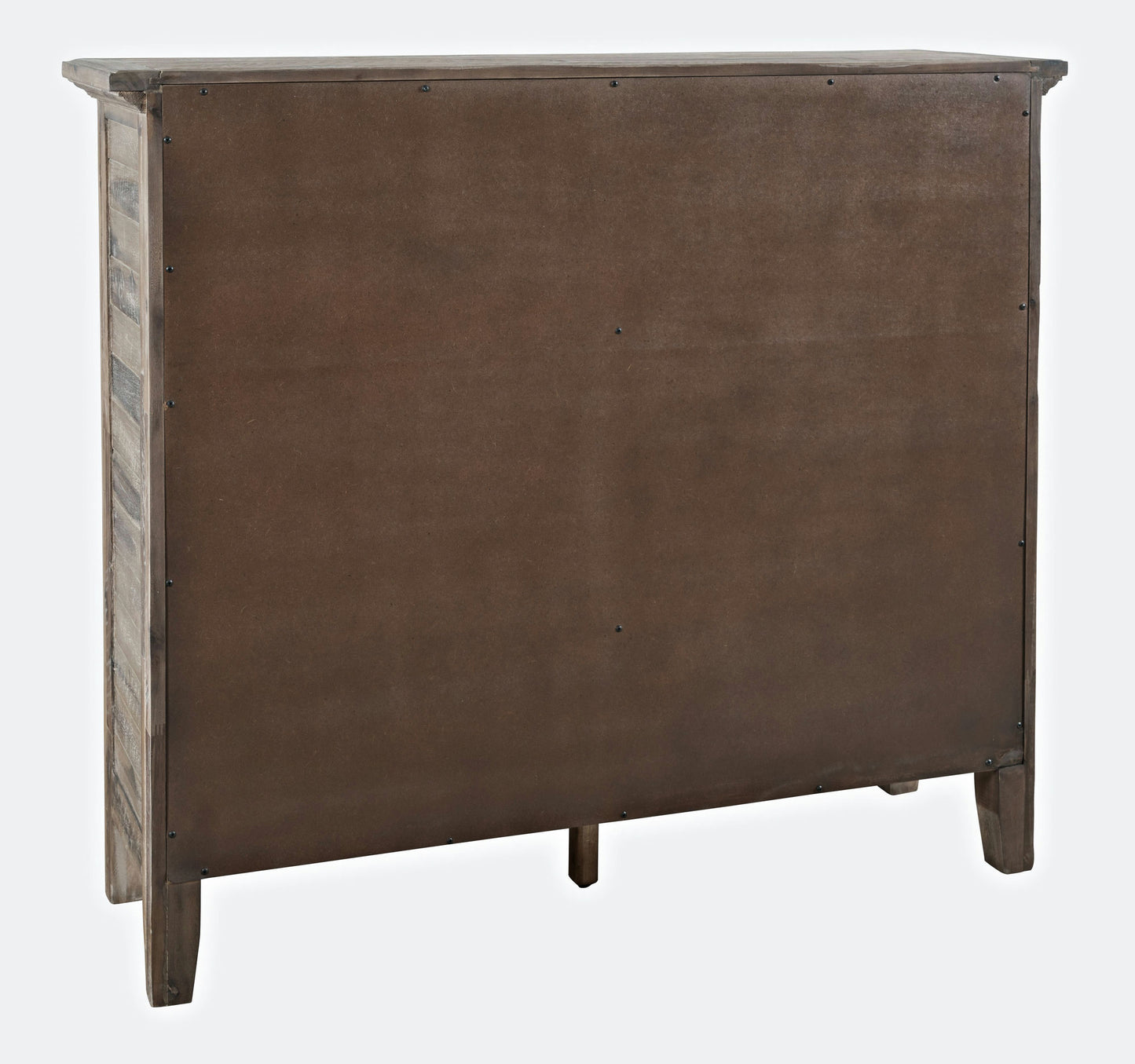 Rustic Shores 48" Coastal Distressed Acacia Four-Door Accent Cabinet - Grey Wash