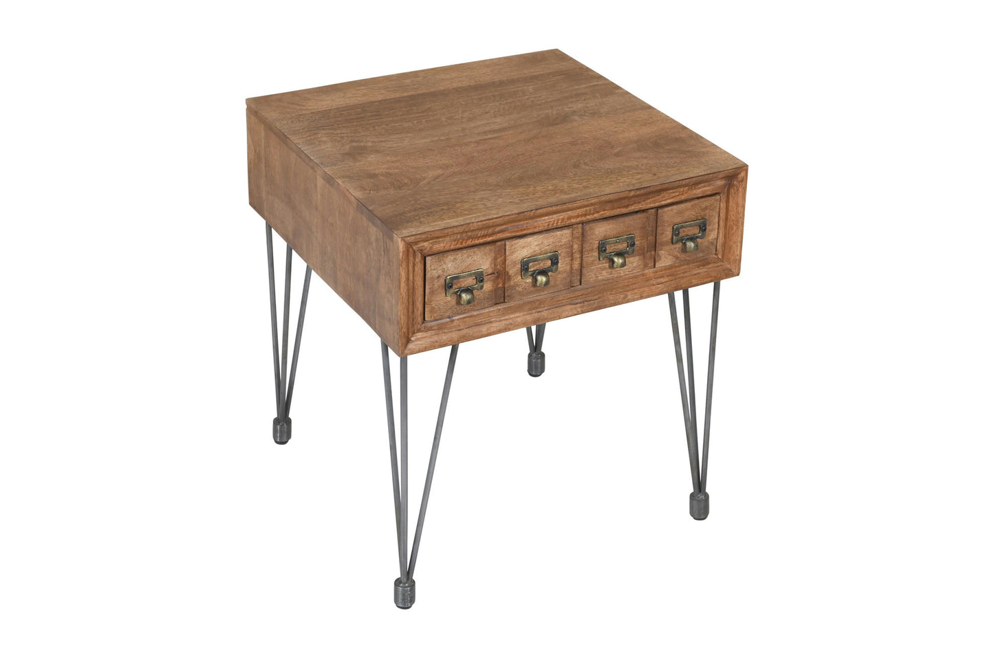 American Vintage End Table with Apothecary Drawers