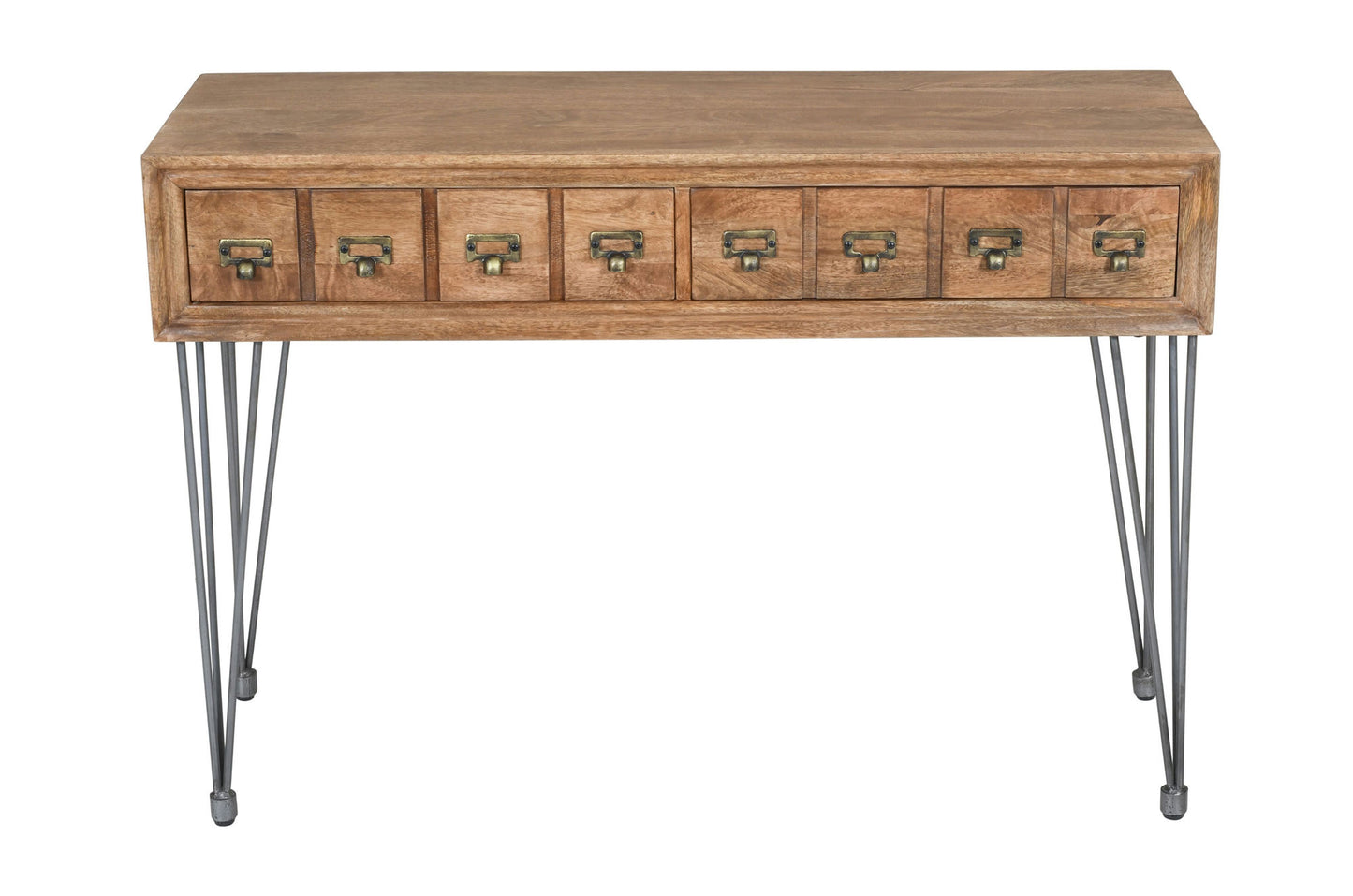 American Vintage Sofa Table with Apothecary Drawers