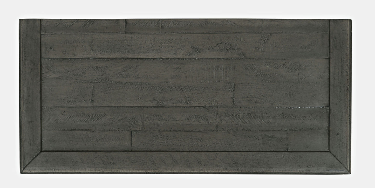 Rustic Shores 32" Coastal Distressed Acacia Two-Door Accent Cabinet - Stone