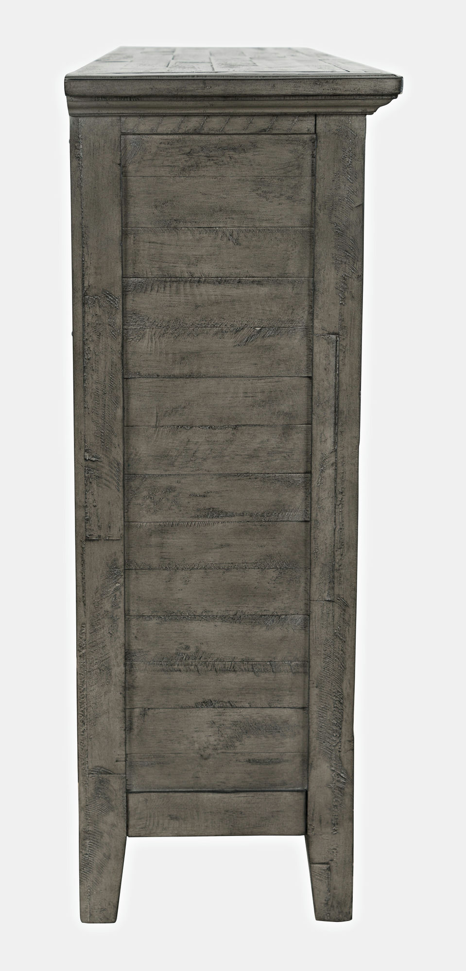 Rustic Shores 48" Coastal Distressed Acacia Four-Door Accent Cabinet - Stone