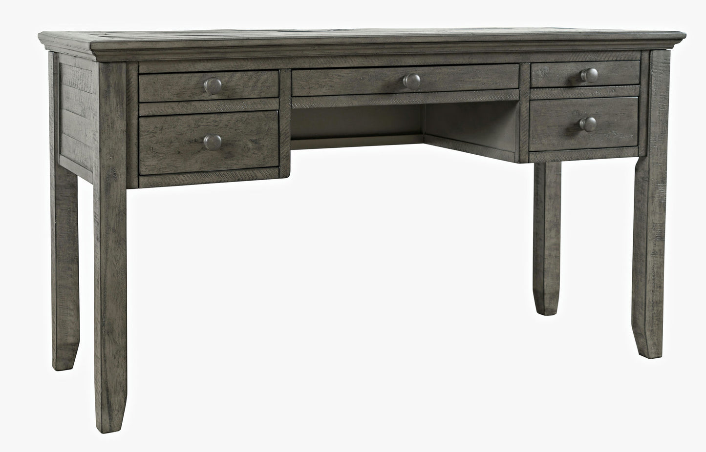Rustic Shores Coastal Style Distressed Acacia USB Charging Desk - Stone