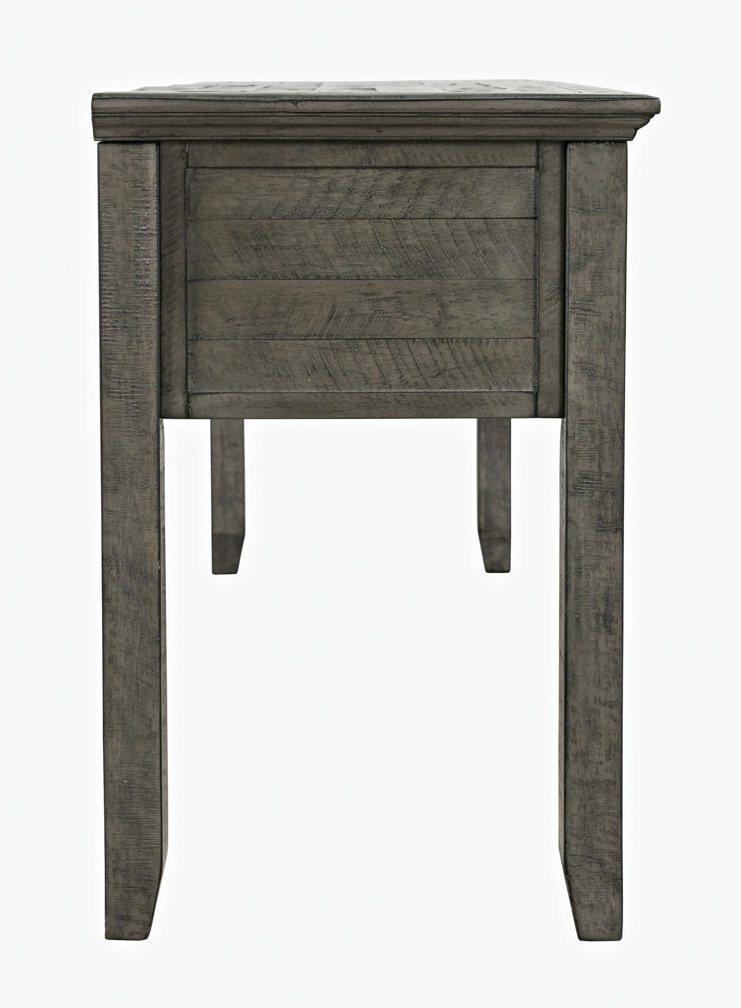 Rustic Shores Coastal Style Distressed Acacia USB Charging Desk - Stone
