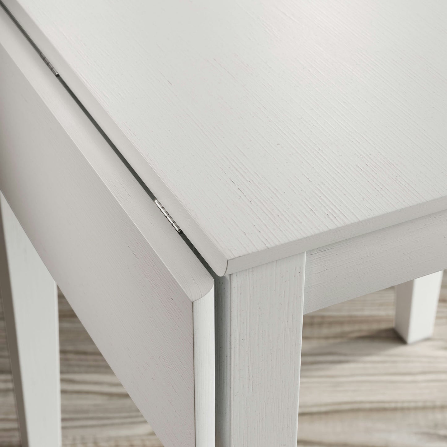 Eastern Tides Drop-Leaf Counter Height Dining Table - Brushed White