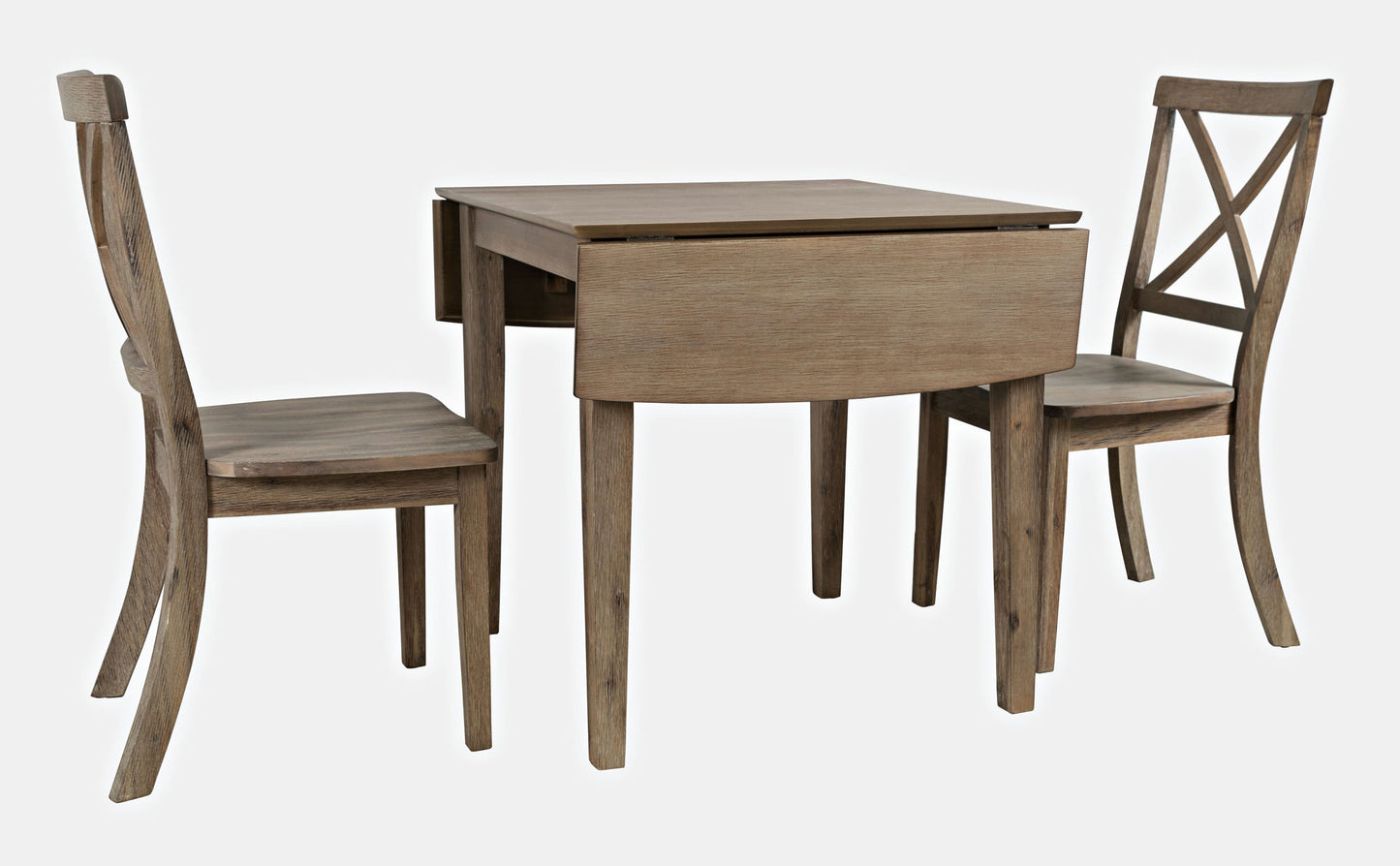 Eastern Tides Three Piece Cross-Back Dining Set - Brushed Bisque