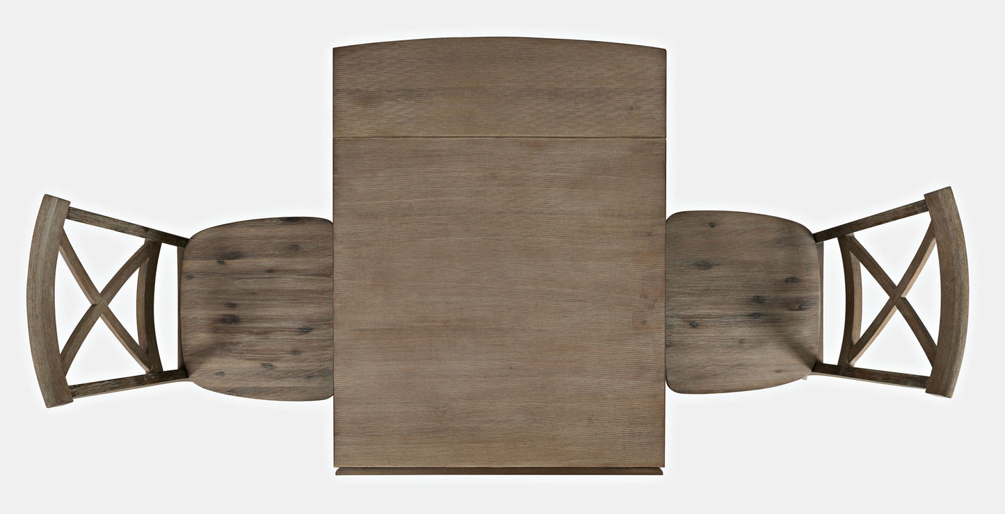 Eastern Tides Three Piece Cross-Back Dining Set - Brushed Bisque