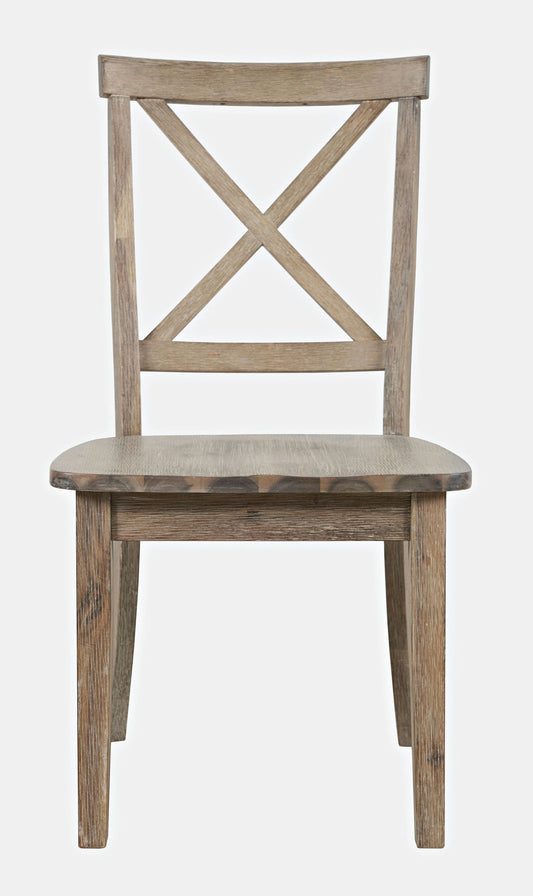 Eastern Tides X-Back Acacia Dining Chair (Set of 2) - Brushed Bisque