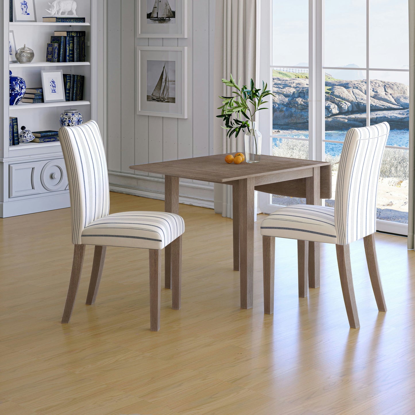 Eastern Tides Acacia Upholstered Parsons Dining Chair (Set of 2)