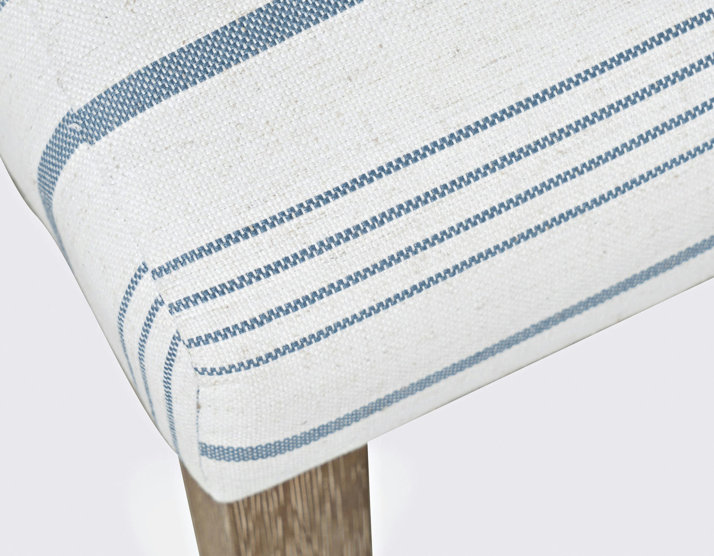 Eastern Tides Coastal Wire-Brushed Acacia 46" Upholstered Dining Bench