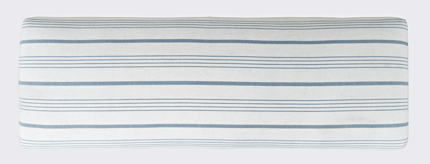 Eastern Tides Coastal Wire-Brushed Acacia 46" Upholstered Dining Bench