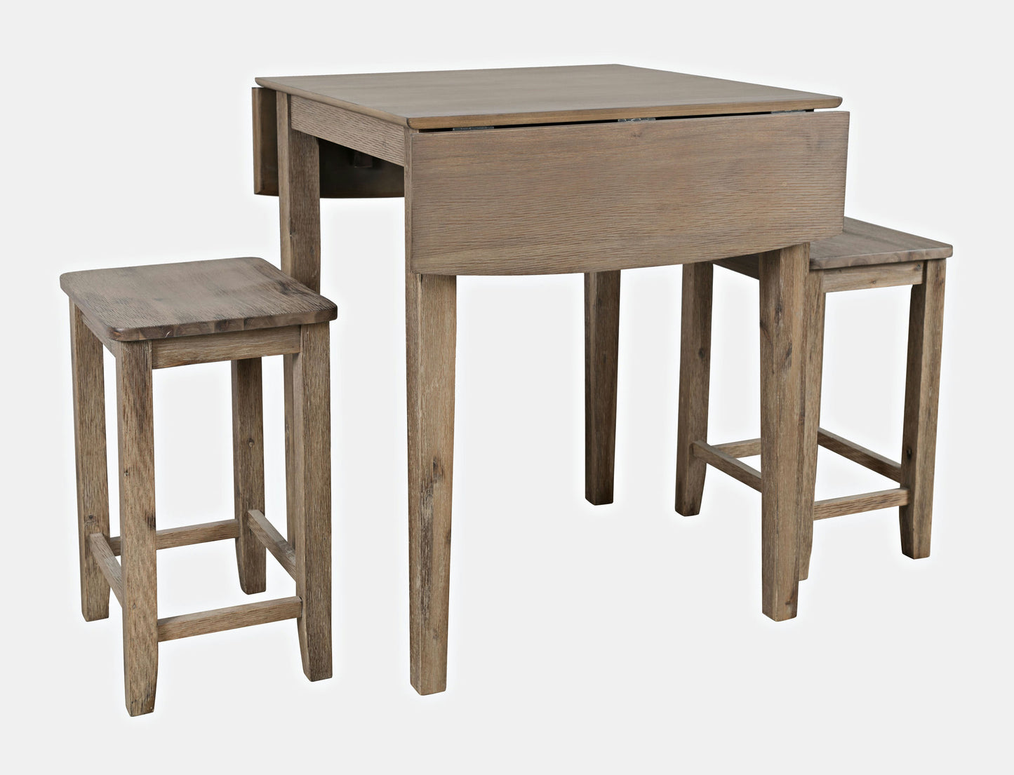 Eastern Tides Coastal Wire-Brushed Acacia Counter Height Dining Table