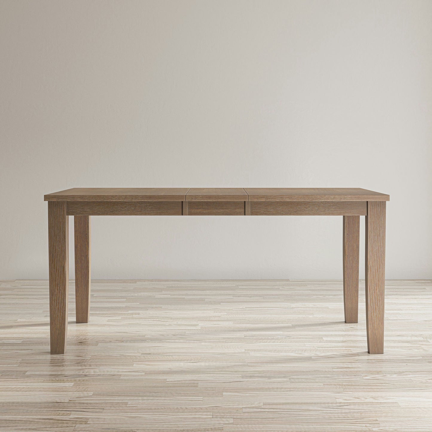 Eastern Tides Coastal Wire-Brushed Acacia 66" Extendable Dining Table