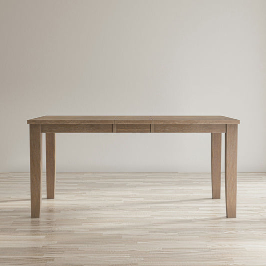 Eastern Tides Coastal Wire-Brushed Acacia 66" Extendable Dining Table