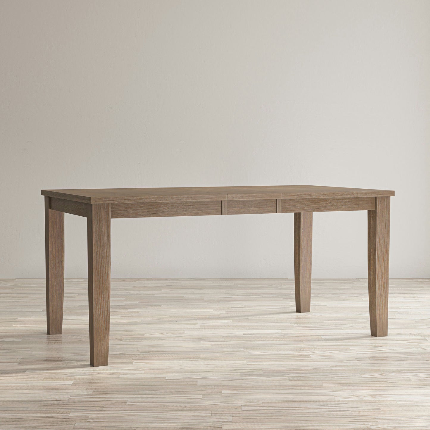 Eastern Tides Coastal Wire-Brushed Acacia 66" Extendable Dining Table