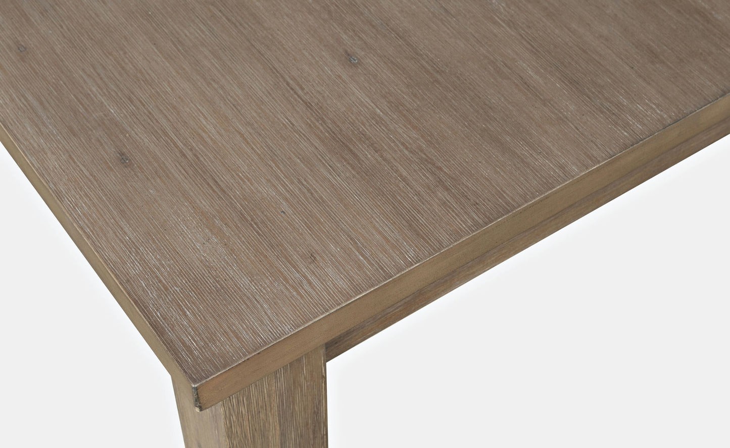 Eastern Tides Coastal Wire-Brushed Acacia 66" Extendable Dining Table