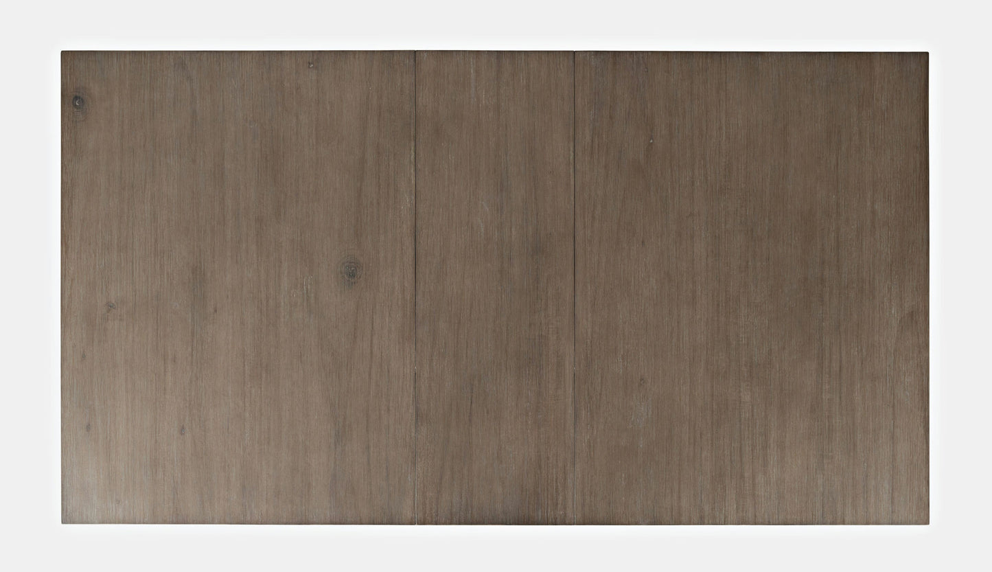 Eastern Tides Coastal Wire-Brushed Acacia 66" Extendable Dining Table
