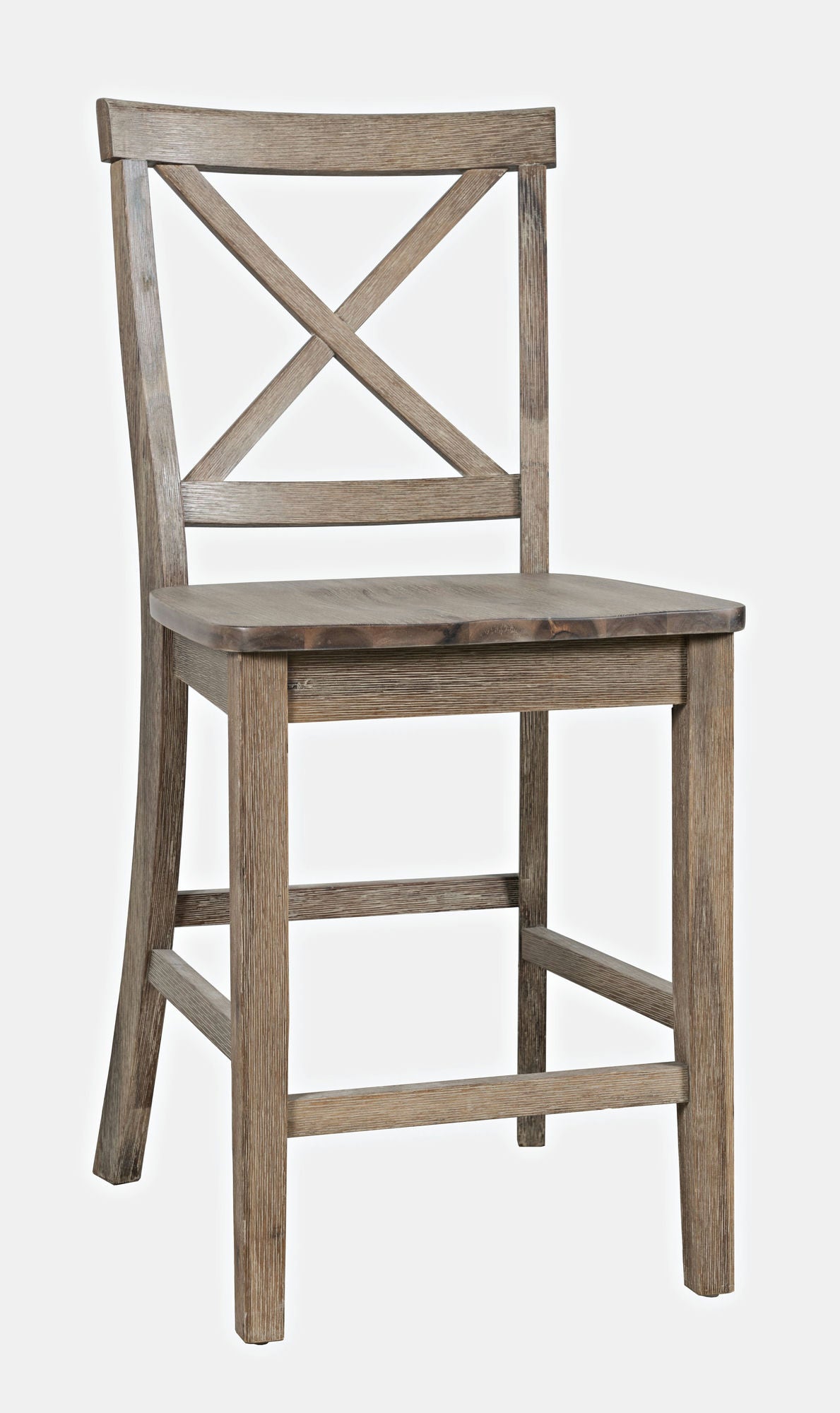 Eastern Tides X-Back Counter Barstool (Set of 2) - Brushed Bisque