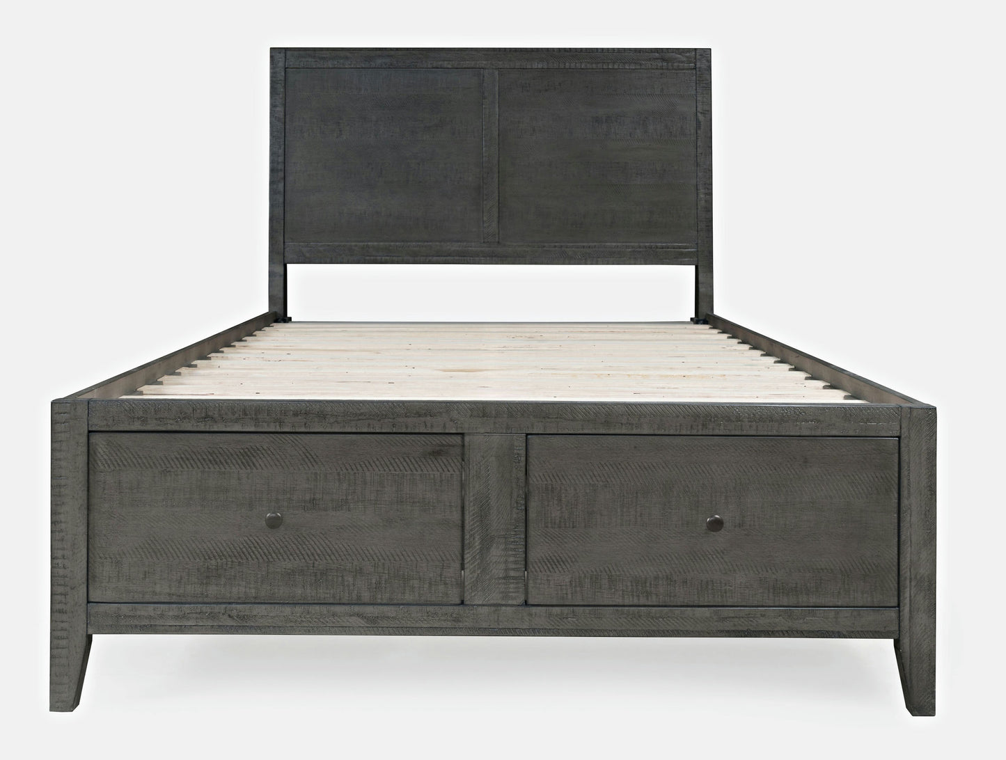 Maxton Coastal Distressed Acacia Full Size Bed with Storage Drawers - Stone