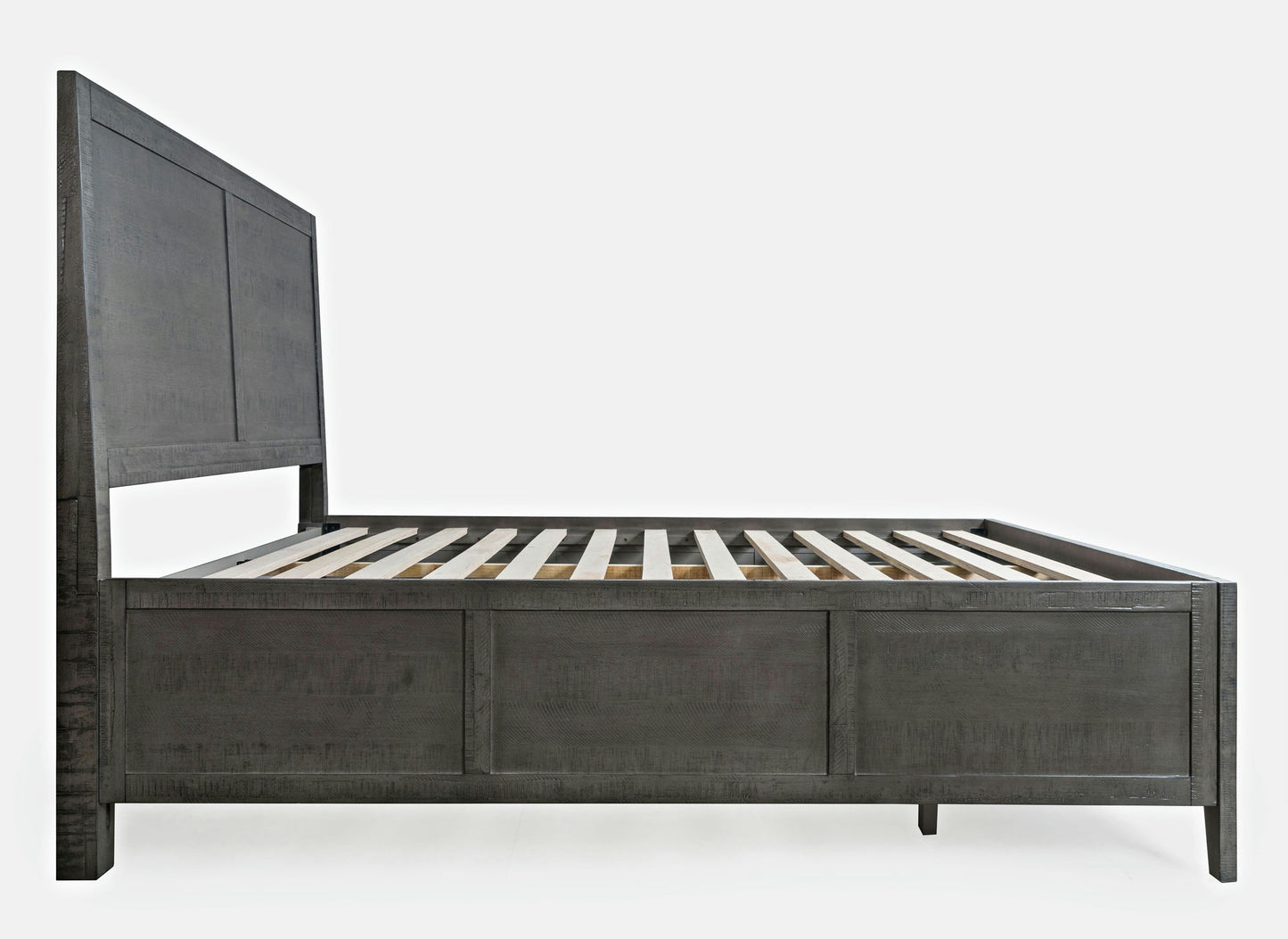 Maxton Coastal Distressed Acacia Full Size Bed with Storage Drawers - Stone