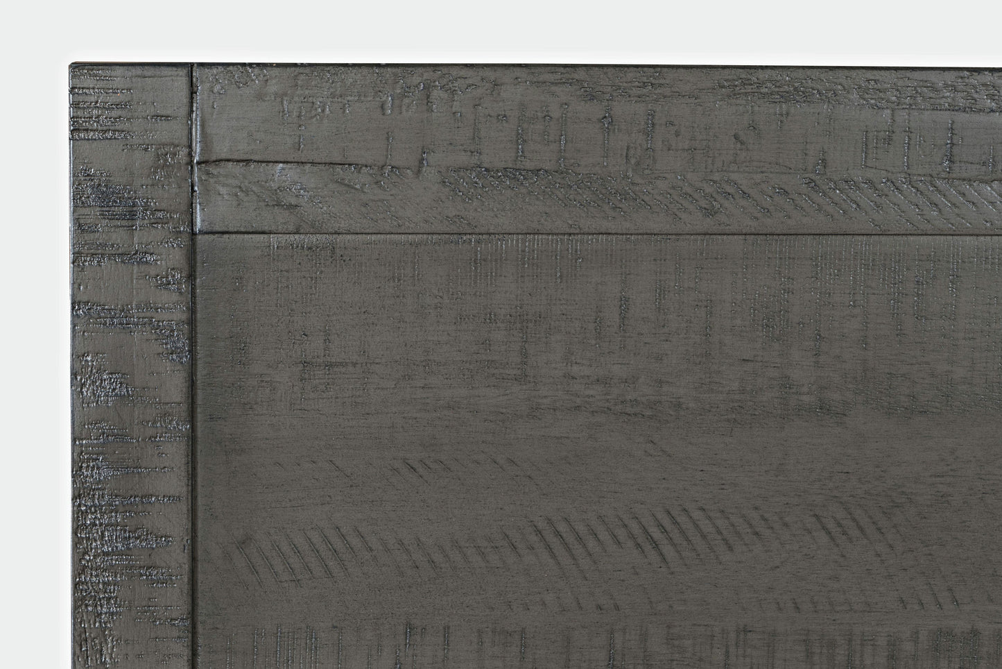 Maxton Contemporary Coastal Distressed Acacia King Size Bed - Stone