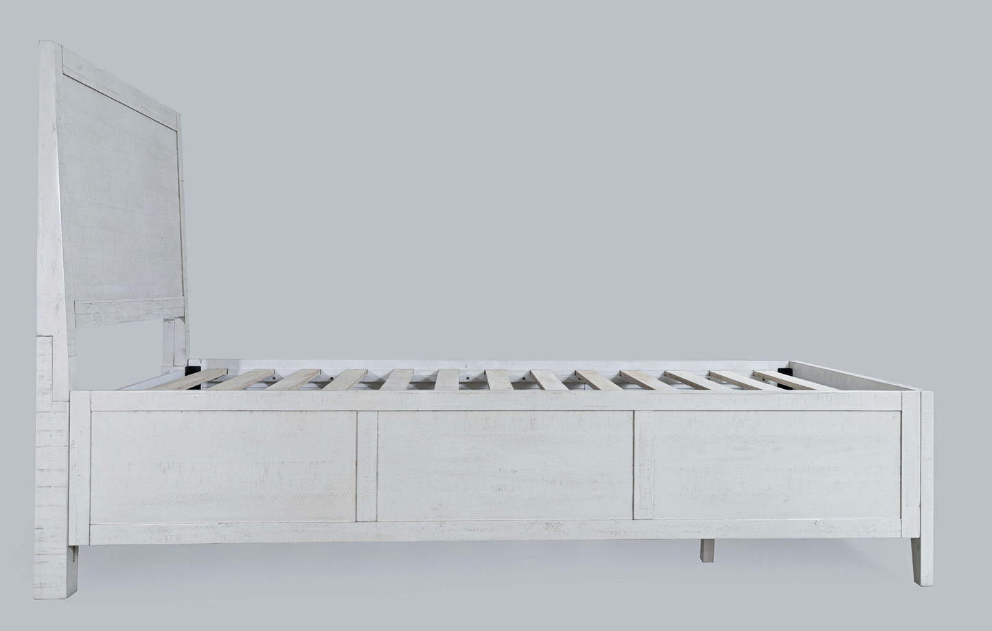 Maxton Coastal Distressed Acacia Twin Size Bed with Storage Drawers - Ivory