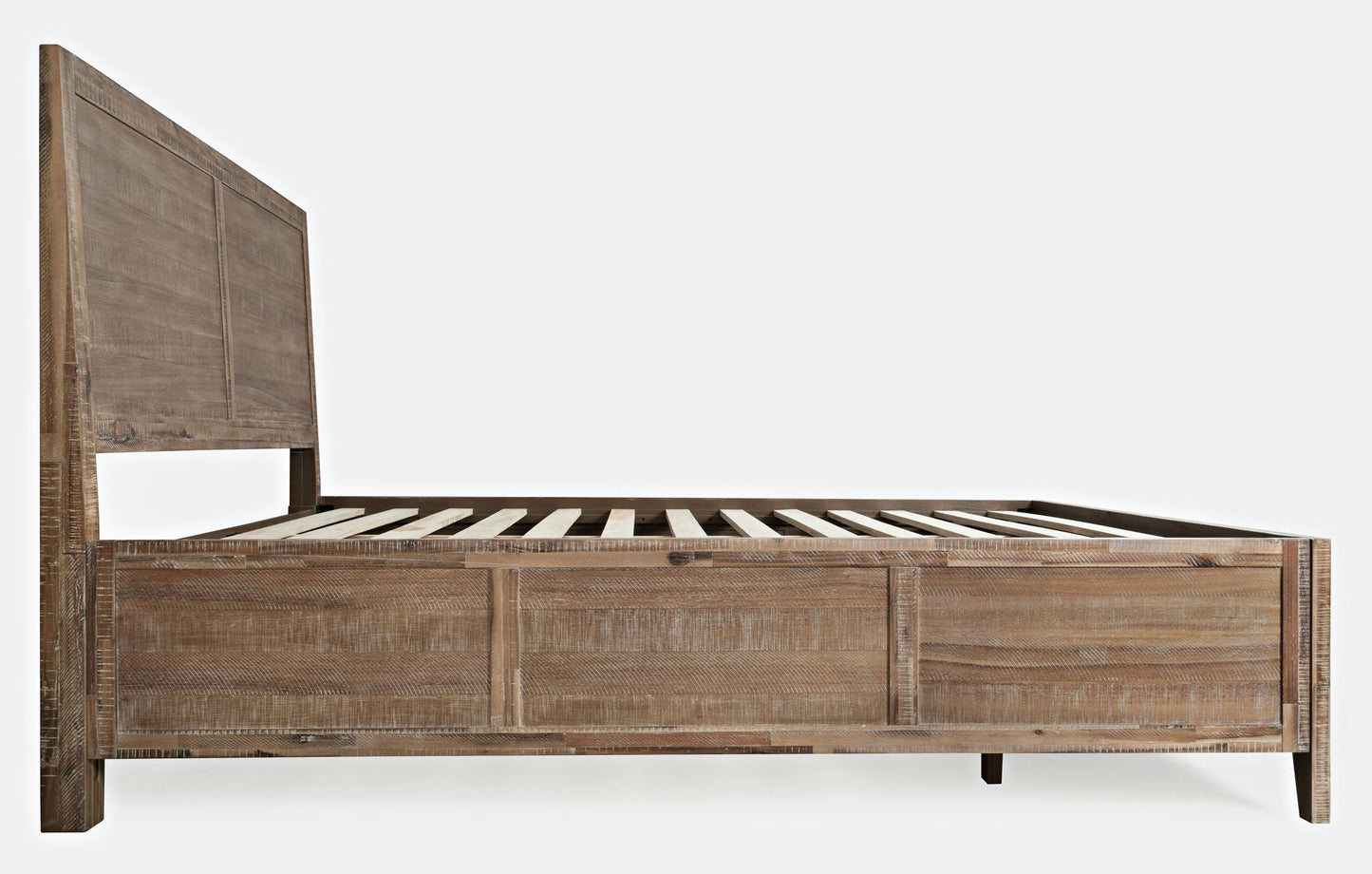 Maxton Coastal Distressed Acacia Full Size Bed with Storage Drawers - Wash Brown