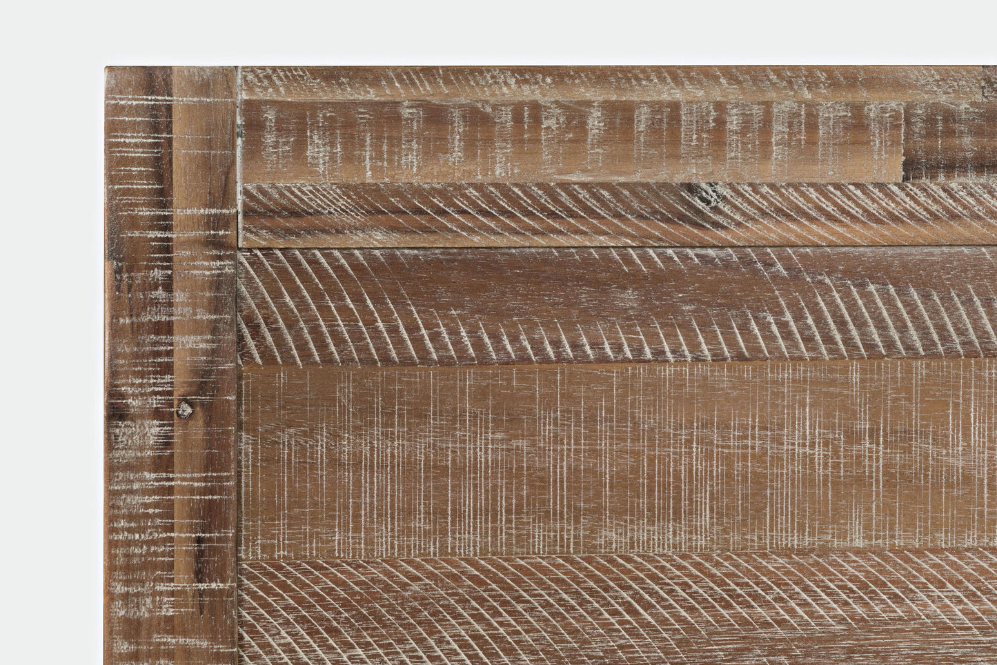 Maxton Coastal Distressed Acacia Queen Size Bed with Storage Drawers - Brown