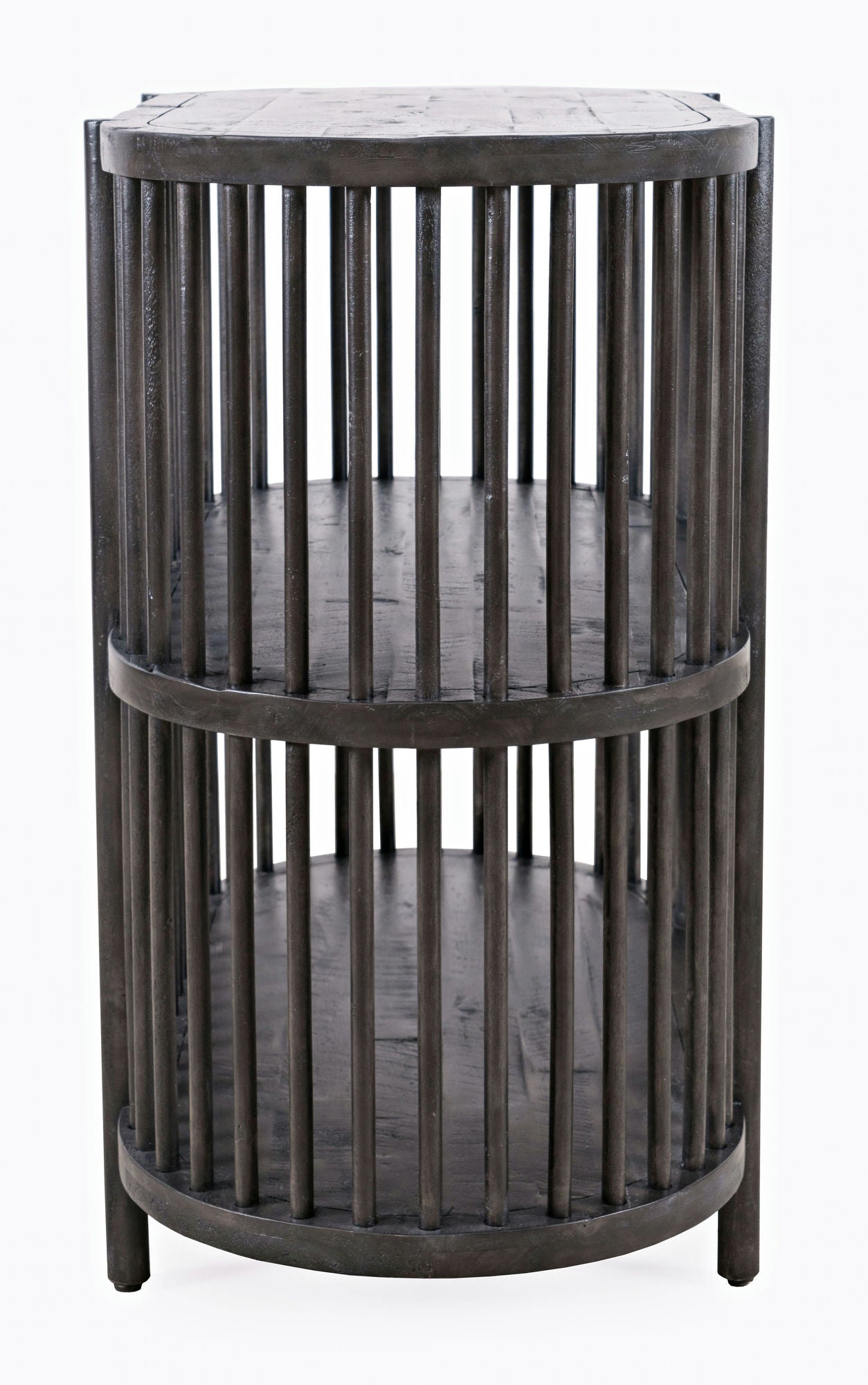 Rhapsody Mid-Century Modern 36" Open Storage Console Bookcase - Black Wash