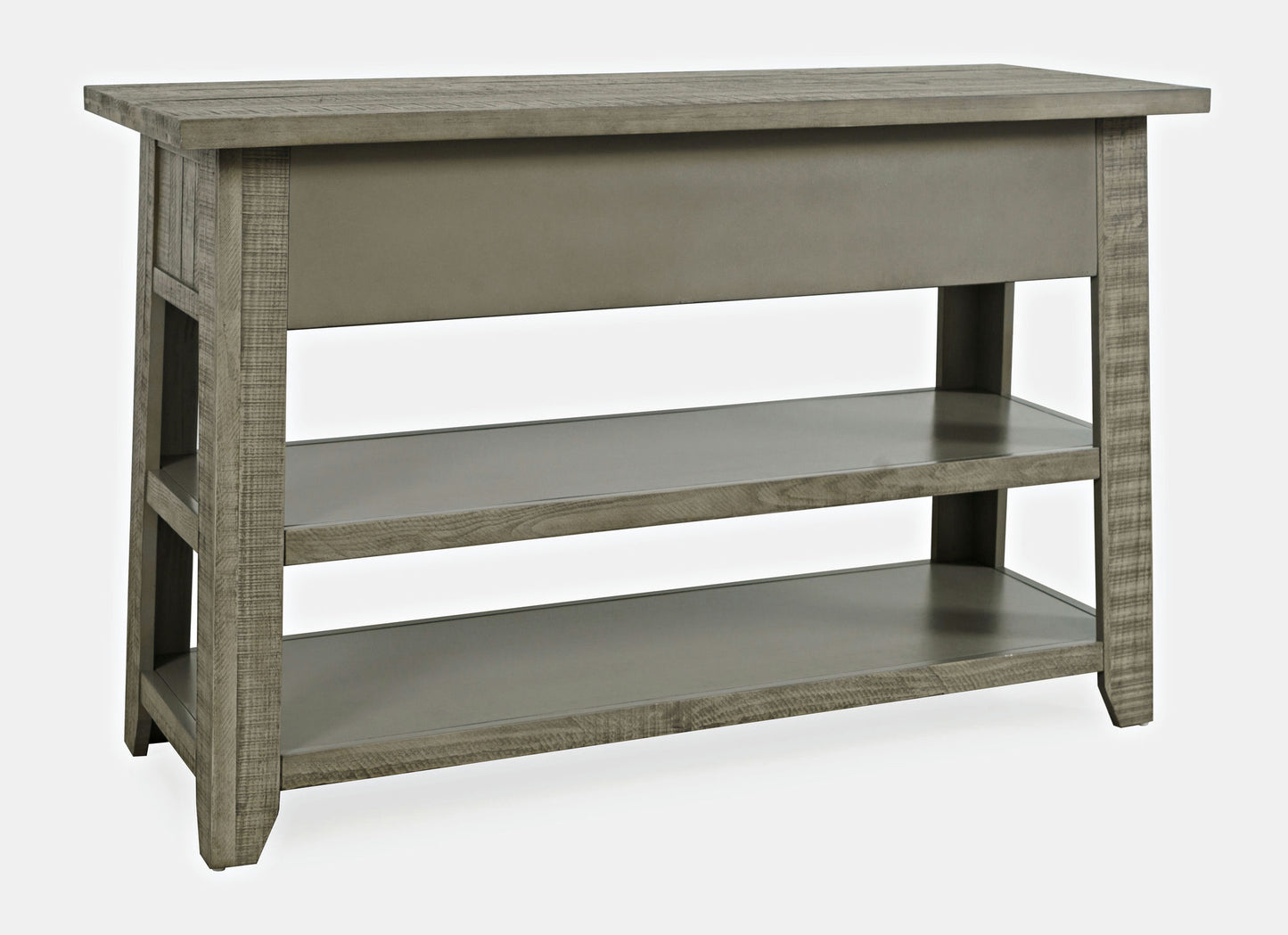 Telluride 50" Sofa Table with Drawers and Two Shelves - Grey