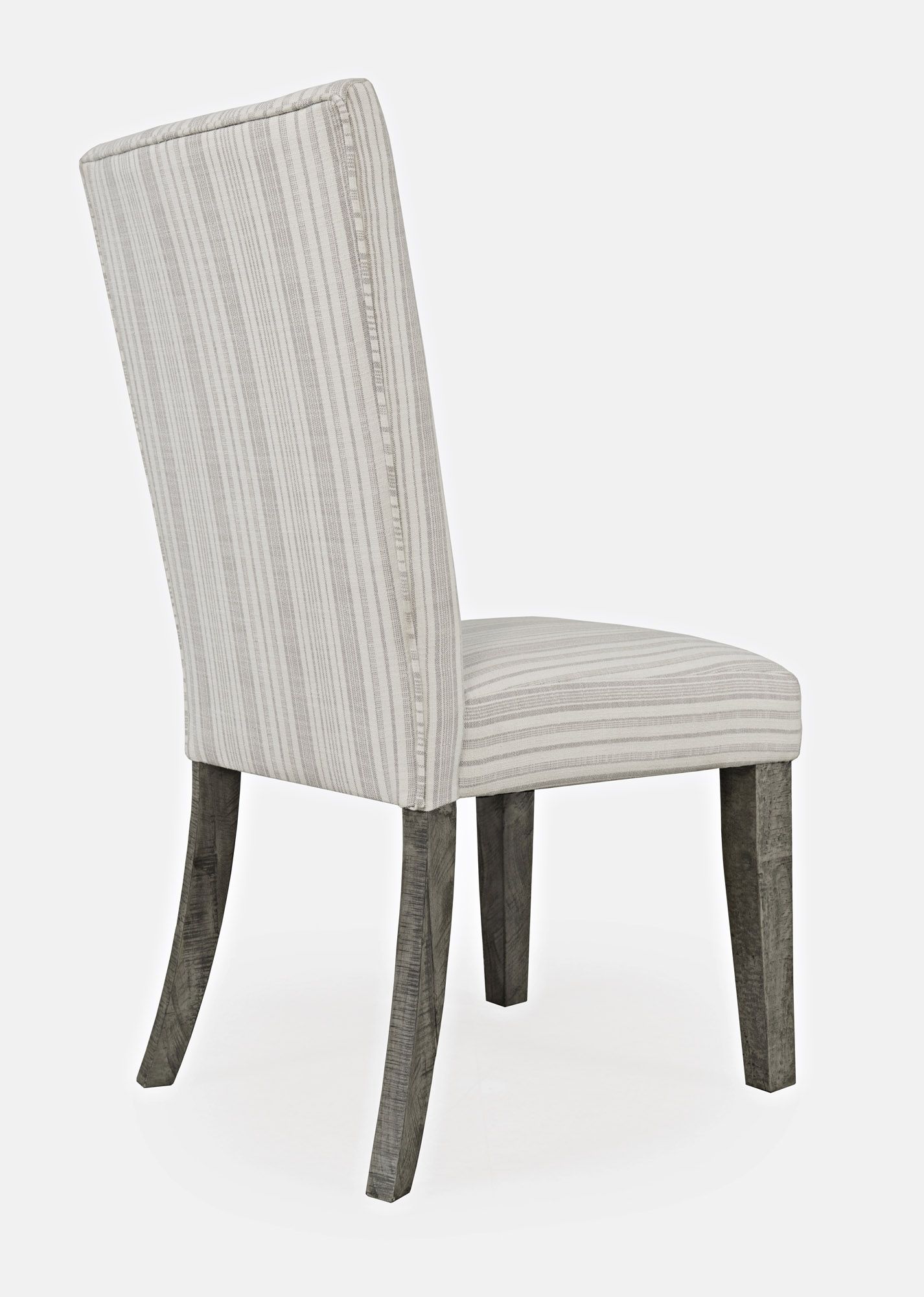 Telluride Rustic Pine Parsons Striped Upholstery Dining Chair (Set of 2)