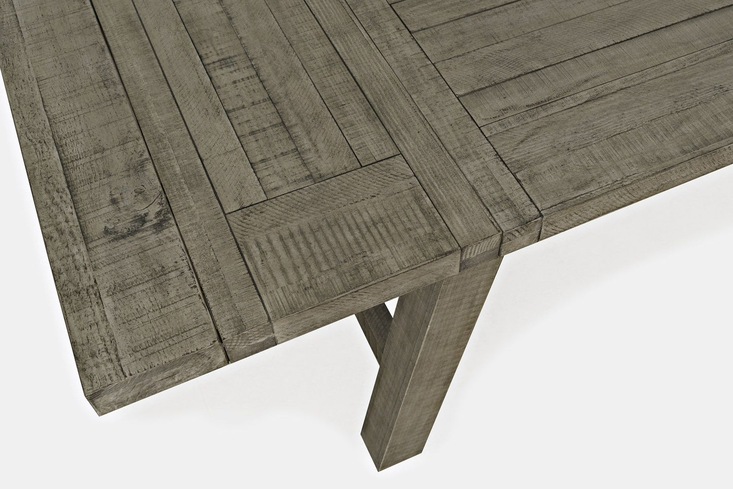 Telluride 127" Trestle Dining Table with Two Extension Leaves - Driftwood Gray