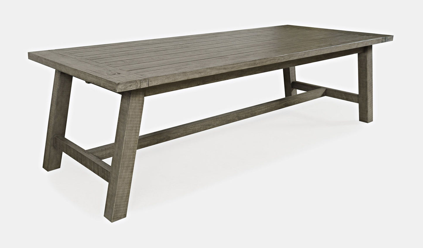 Telluride 127" Trestle Dining Table with Two Extension Leaves - Driftwood Gray