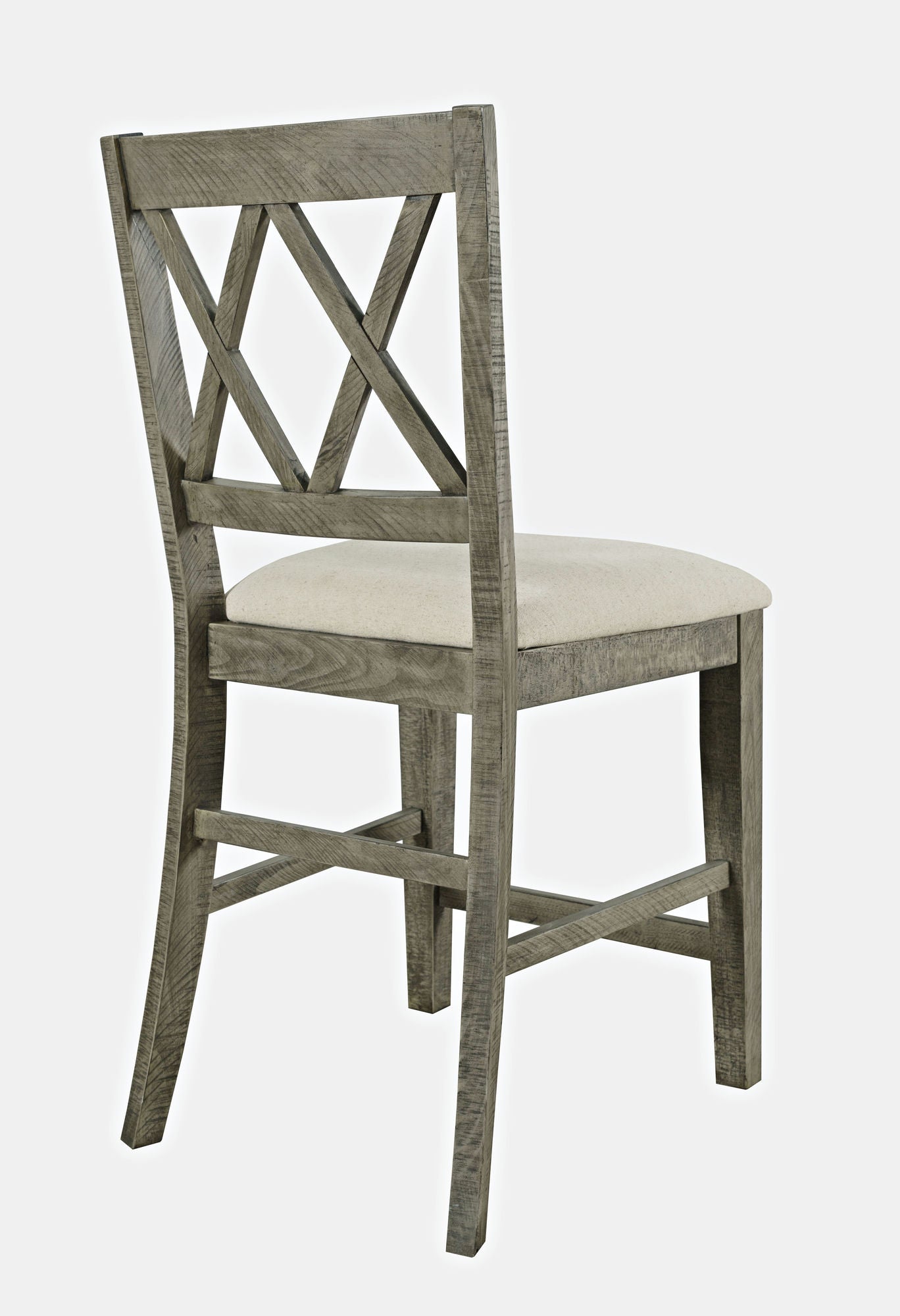 Telluride Rustic Distressed Pine Upholstered Counter Stool (Set of 2)