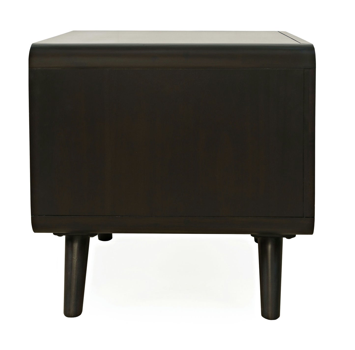 Marlowe Mid-Century Modern 24" Curved End Table with Storage Drawers