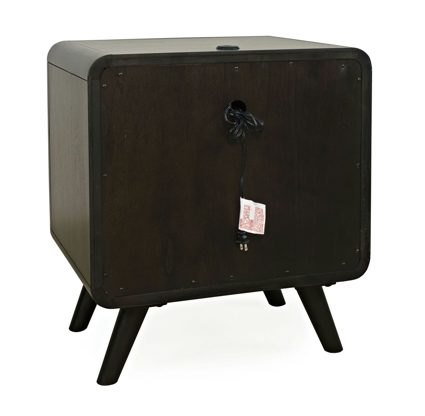 Marlowe Mid-Century Modern 25" Curved Nightstand with USB Charging