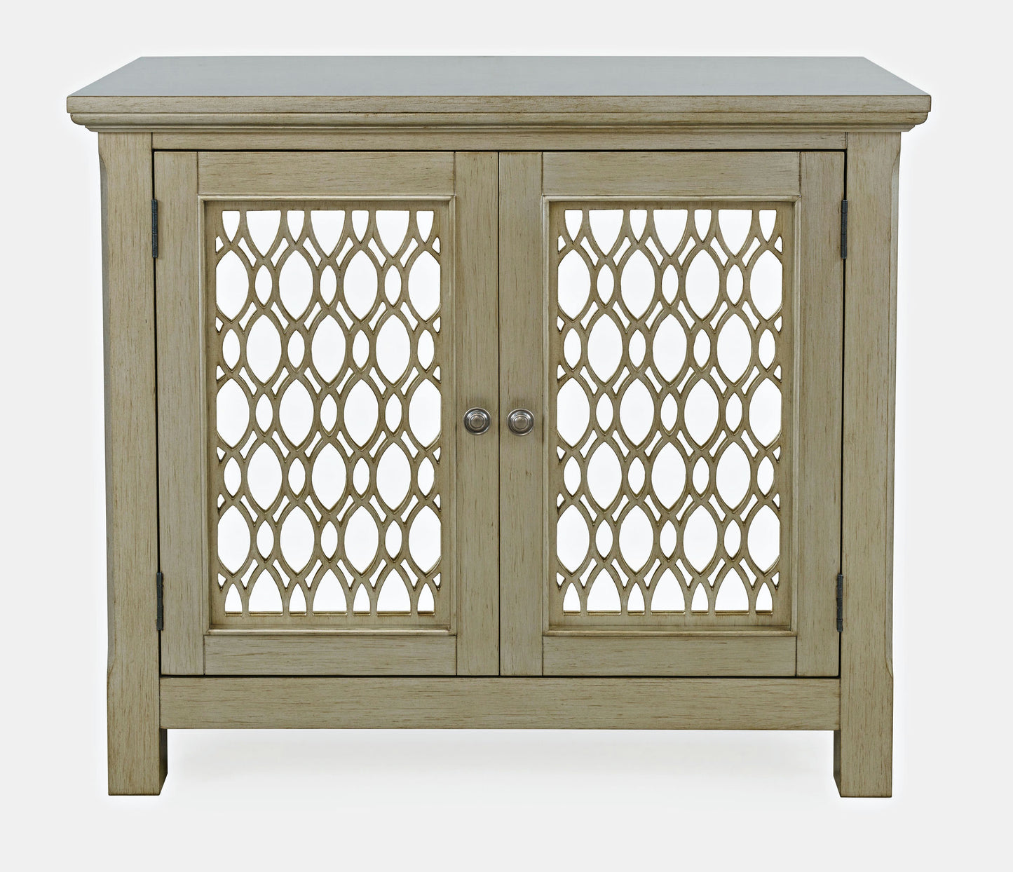 Isabella 38" Luxury Mirrored Accent Storage Cabinet - Champagne