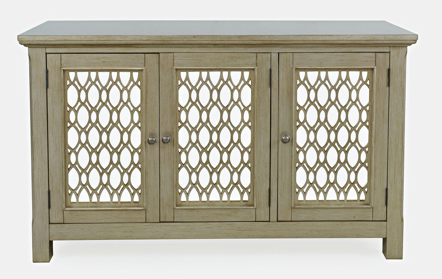 Isabella 54" Luxury Mirrored Accent Storage Cabinet - Champagne