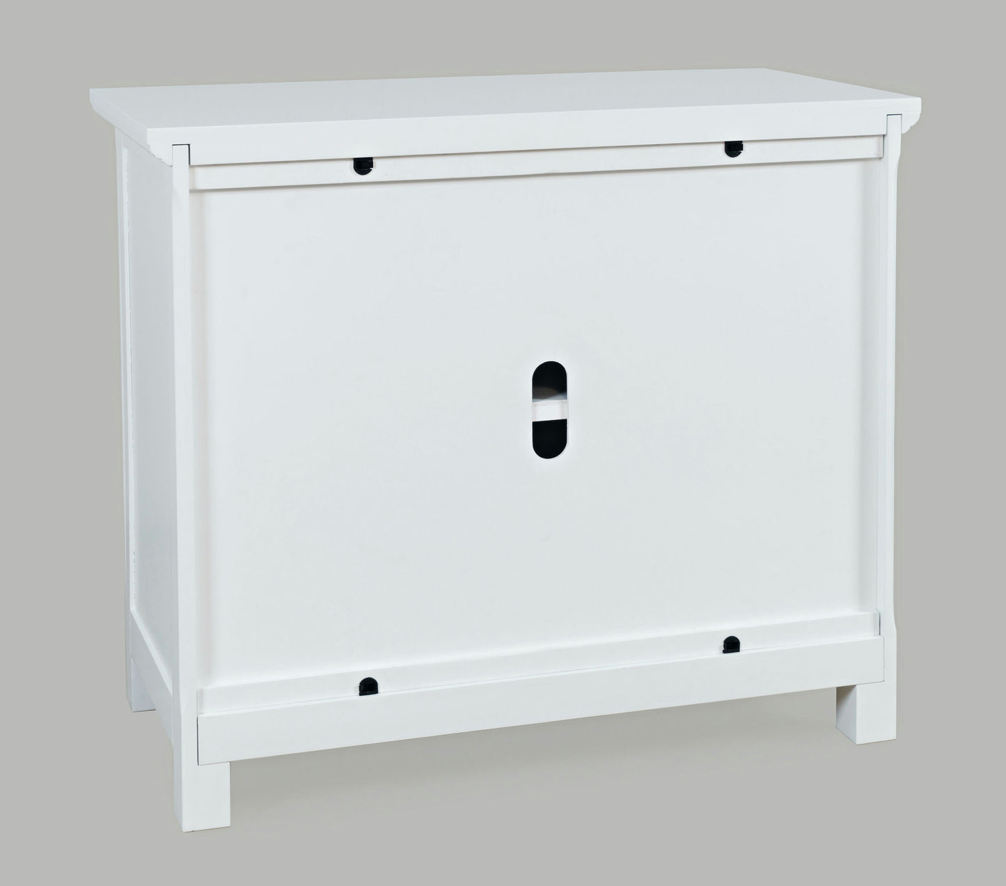 Isabella 38" Luxury Mirrored Accent Storage Cabinet - White