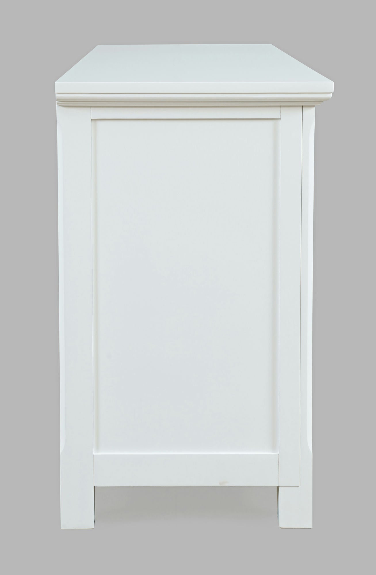 Isabella 54" Luxury Mirrored Accent Storage Cabinet - White