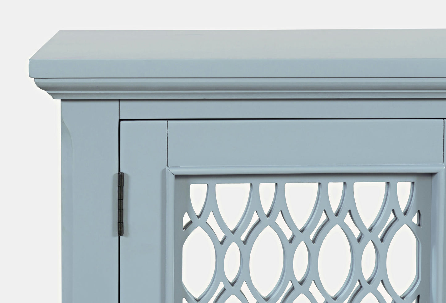 Isabella 38" Luxury Mirrored Accent Storage Cabinet - Blue