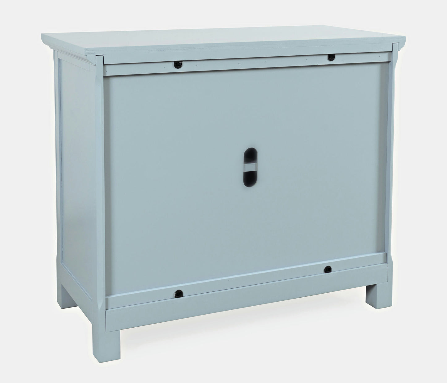 Isabella 38" Luxury Mirrored Accent Storage Cabinet - Blue